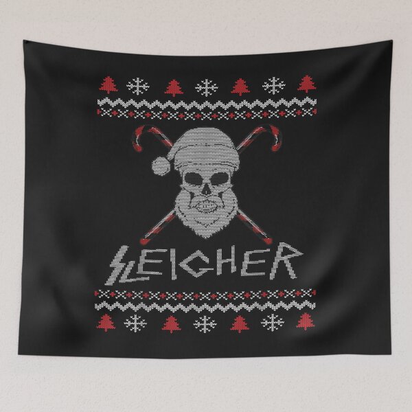 Item preview, Sleigher Ugly Christmas Metal Santa Skull designed and sold by Bonifacio07.