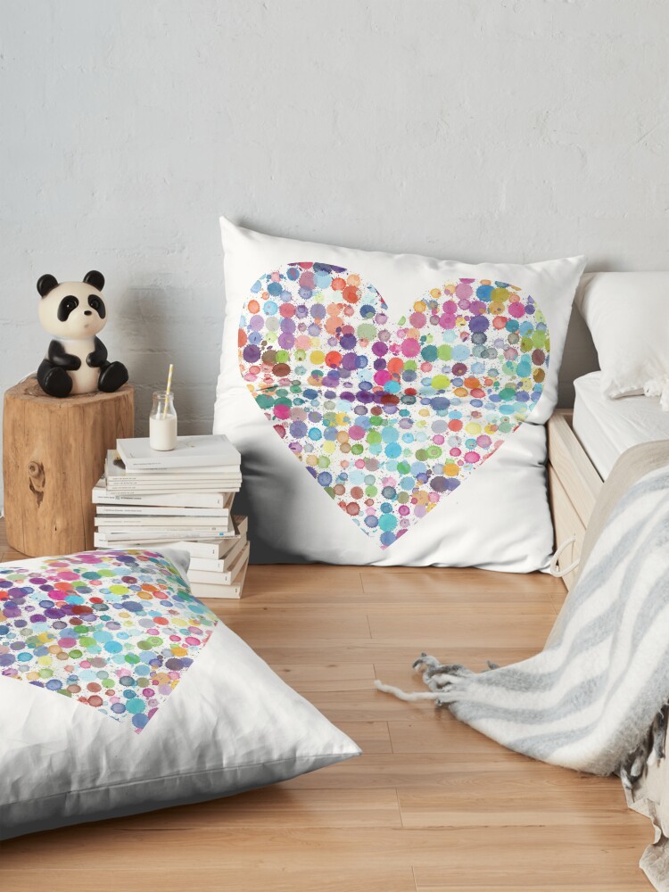 Alternate view of Kaleidoscope Heart Floor Pillow