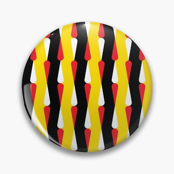 Item preview, Geometric Pattern 85 (droplet black, yellow, red) designed and sold by Geometric Patterns.
