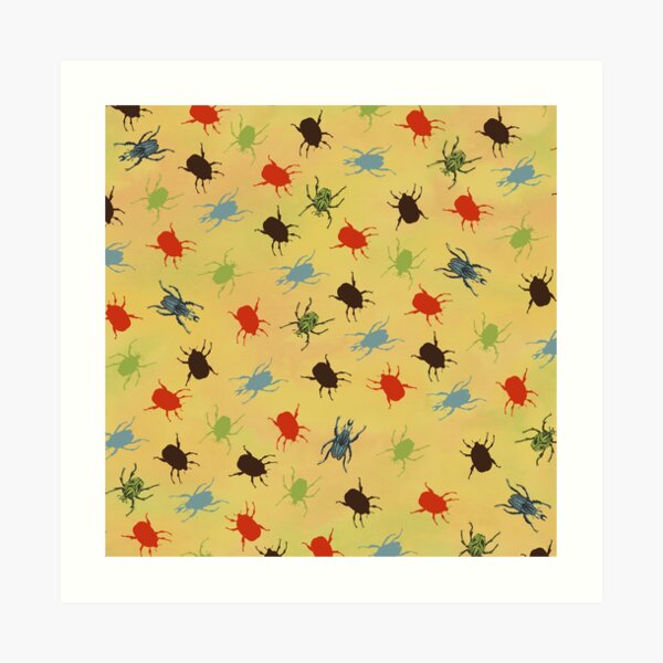 Vintage Beetles & Bugs Art Print