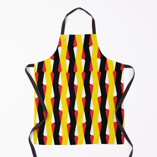 Item preview, Geometric Pattern 85 (droplet black, yellow, red) designed and sold by Geometric Patterns.