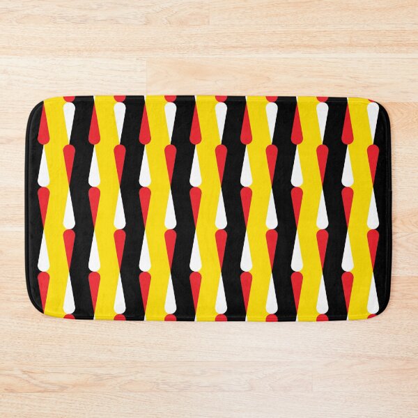 Item preview, Geometric Pattern 85 (droplet black, yellow, red) designed and sold by Geometric Patterns.