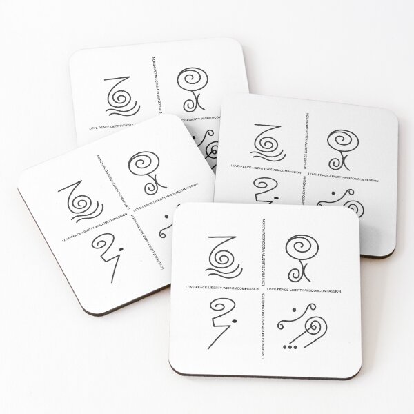 Item preview, Love, Peace, Wisdom and Compassion Symbols designed and sold by claudia-67.