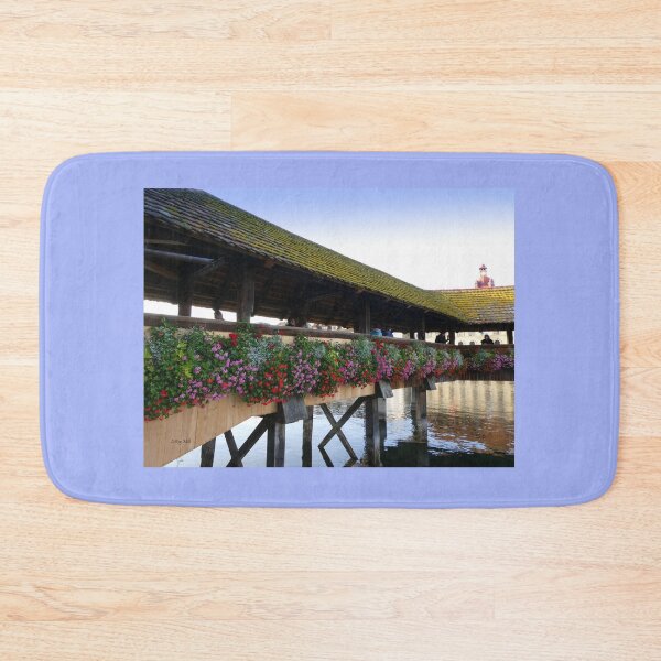 Item preview, Lucerne Bridge with flowers designed and sold by Shiva77.