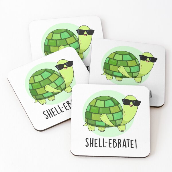 Item preview, Shell-ebrate Tortoise Funny Animal Puns  designed and sold by punnybone.