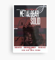 Solid - Metal Gear Metal Print