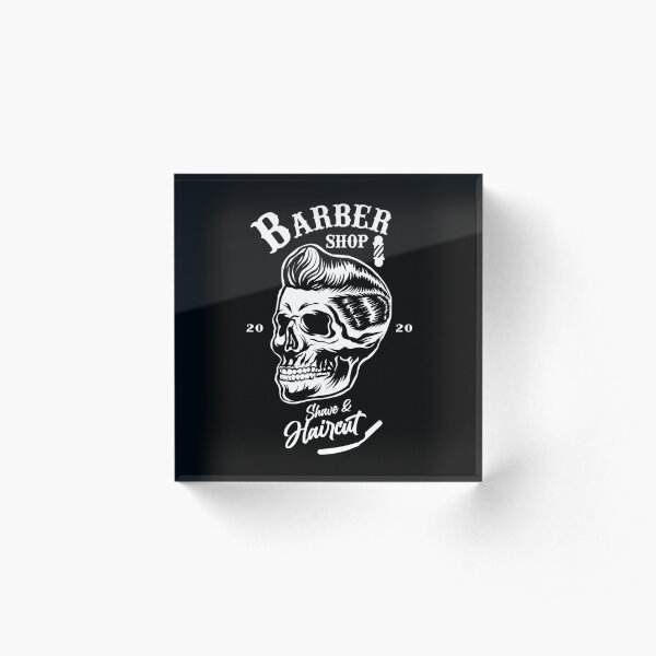 BARBER SHOP - Shave & Haircut Acrylic Block