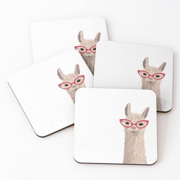 Item preview, Llama with red glasses designed and sold by LiciaMarie.