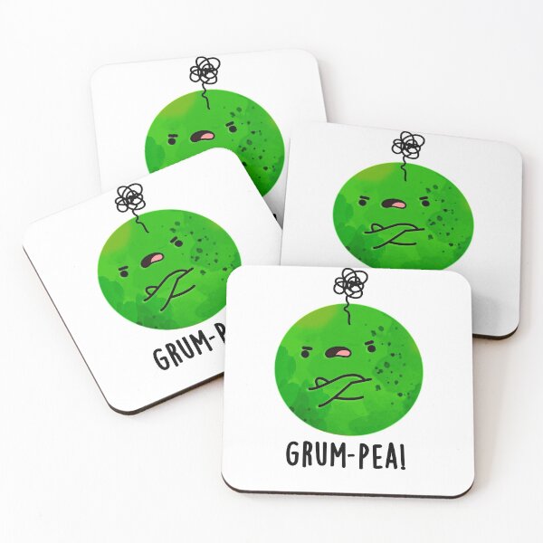 Item preview, Grum-pea Grumpy Pea Funny Veggie Puns  designed and sold by punnybone.