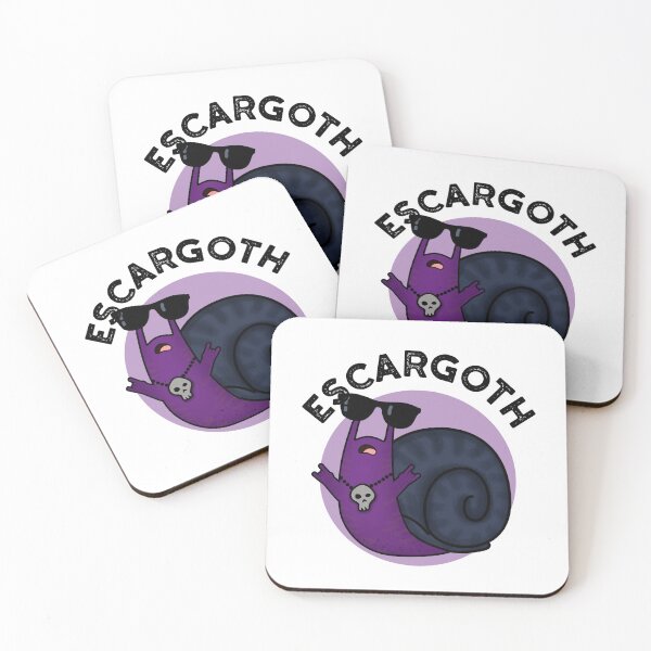 Item preview, Escar-goth Cool Goth Funny Snail Puns  designed and sold by punnybone.