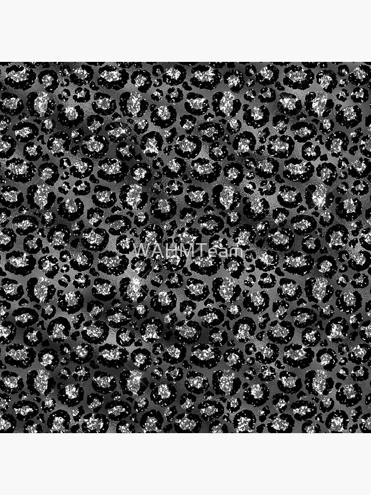 Black Grey and Silver Leopard Print Design by WAHMTeam