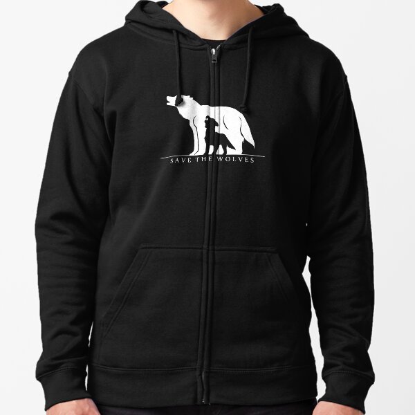 Save the Wolves Zipped Hoodie