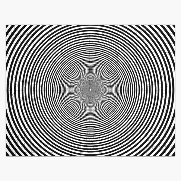Optical illusion Concentric Circles Geometric Art, концентрические круги Jigsaw Puzzle