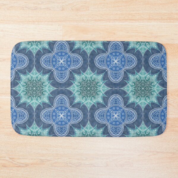 Item preview, Blue and Teal Flower Mandala designed and sold by glachhabria.
