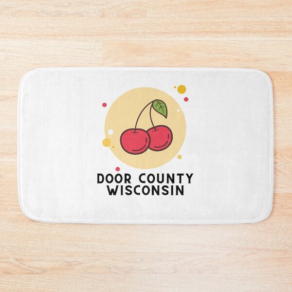 Item preview, Door County Wisconsin Cherries Cherry Graphic Design Lake Michigan Travel Vacation Camping designed and sold by fineartprints1.