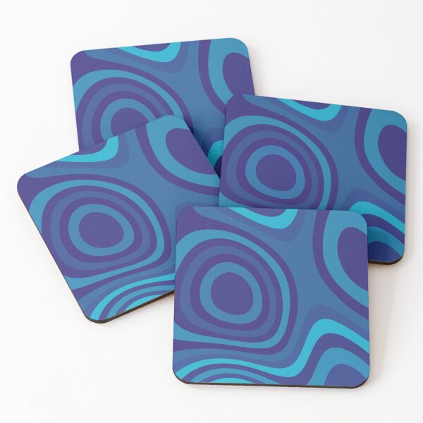 Item preview, Indigo Blue and Funky Abstract Fluid Pattern Design designed and sold by patternsoup.