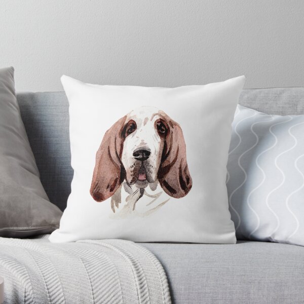 Bassett Hound Throw Pillow