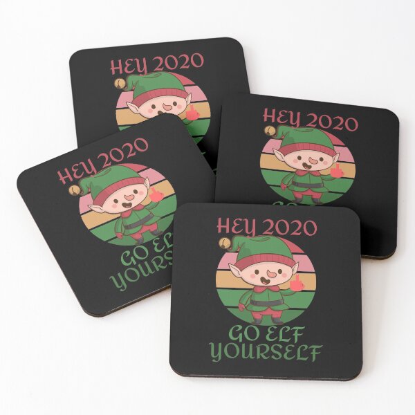 Item preview, Hey 2020 Go Elf Yourself Funny Elf Flipping Off 2020 Sucks Bad Year Christmas Design designed and sold by RKSDesigns.