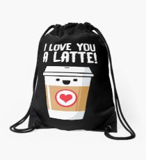 Latte Love Drawstring Bag