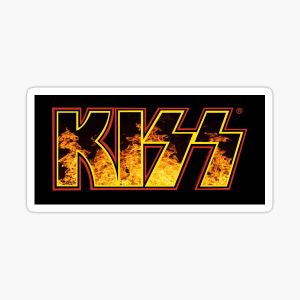Aperçu de l'œuvre Flammes de feu KISS Logo créée et vendue par SK22ART-DESIGN.