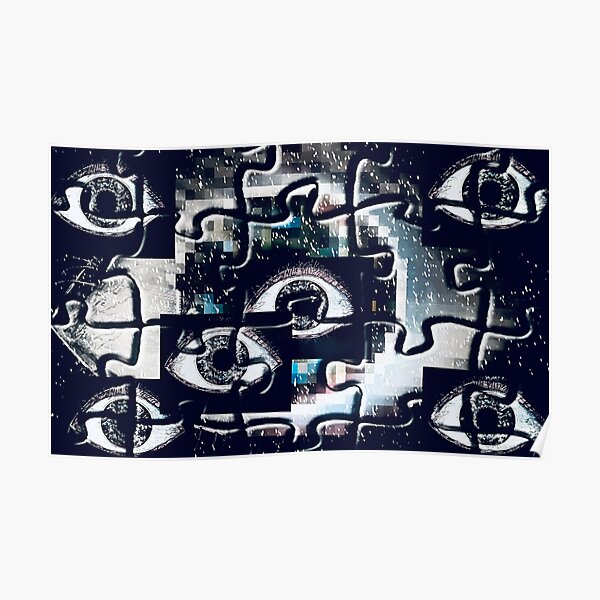 Puzzlespiele Augen Pixel Poster