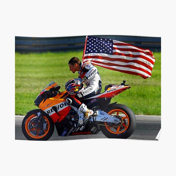 New Official Nicky Hayden American Flag  18 54003 
