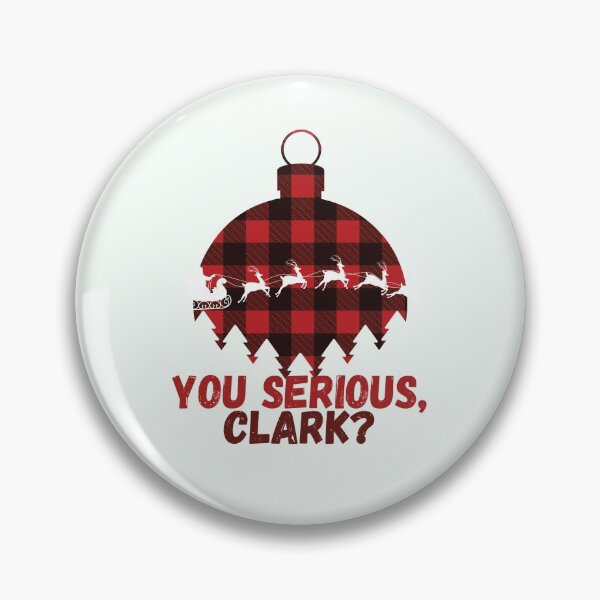 Item preview, You Serious Clark? Santa and Sleigh Flying with Red Flannel Ornament designed and sold by RKSDesigns.
