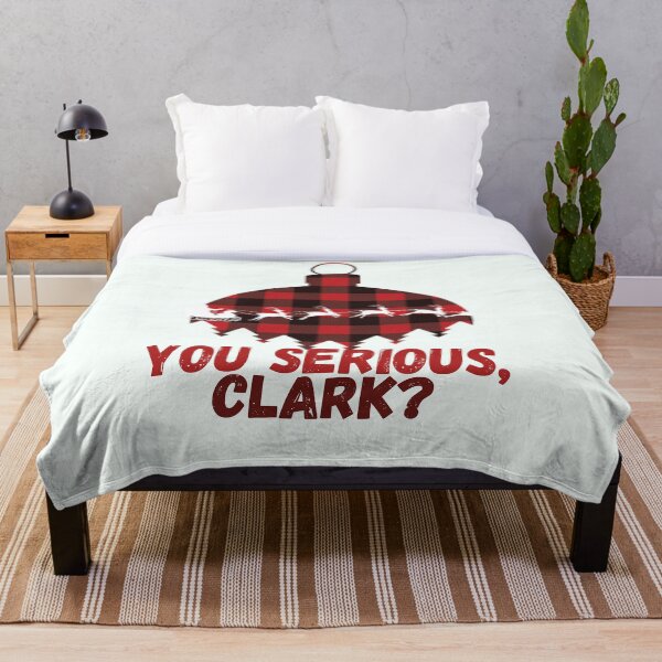 Item preview, You Serious Clark? Santa and Sleigh Flying with Red Flannel Ornament designed and sold by RKSDesigns.