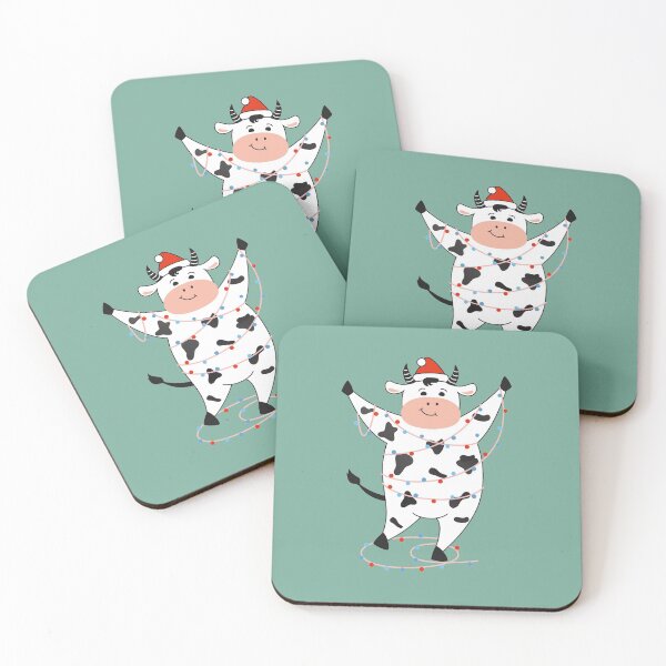 Item preview, cow christmas, cute happy christmas cow designed and sold by Phoca Mobil.