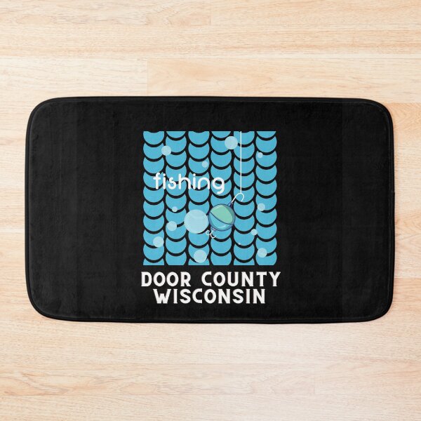 Item preview, Door County Wisconsin Fishing Camping Outdoors RVing Hiking Graphic Drawing Design Lake Michigan Travel Vacation Camping designed and sold by fineartprints1.