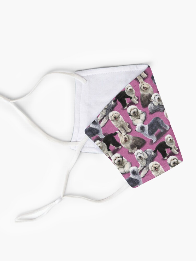 Alternate view of Old English Sheepdog Pink Mask
