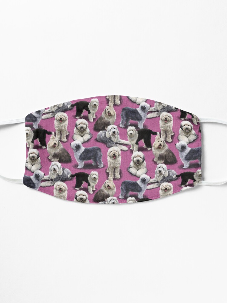 Alternate view of Old English Sheepdog Pink Mask