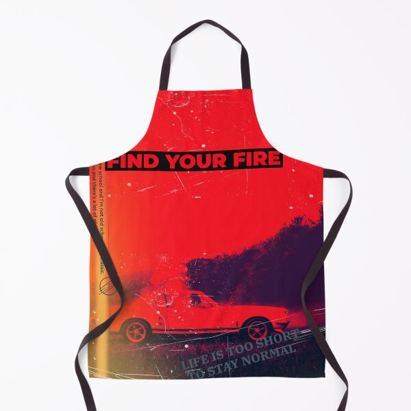 Item preview, Find your fire, life is too short to stay normal, retro 90's vibes, distressed, 80's vintage red designed and sold by August-E.