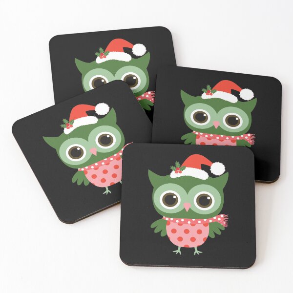 Item preview, cute santa travelling owl designed and sold by Apoorv Choudhary.