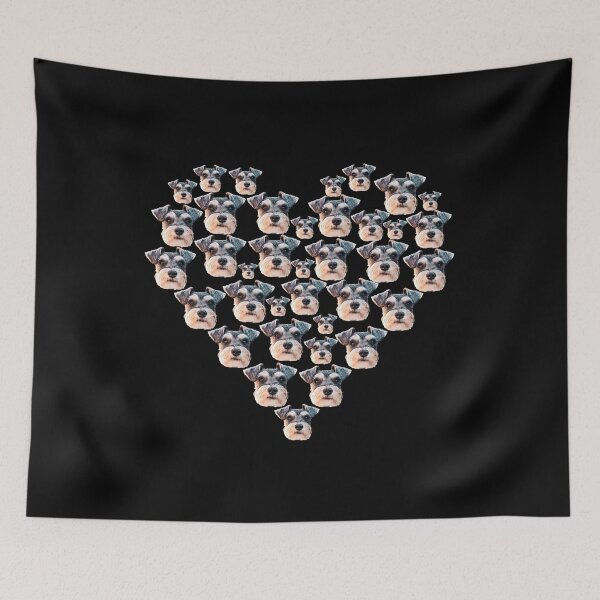 Item preview, schnauzer dog heart love gift designed and sold by alaechamlal.