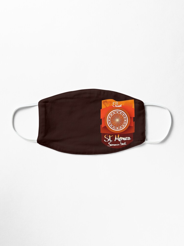 Alternate view of Sunset Pier - Santa Monica Pacific wheel (red sunset) Mask