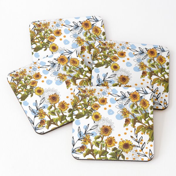 Item preview, Sunflower Blue Orange Yellow Jungle designed and sold by BohoMoon.