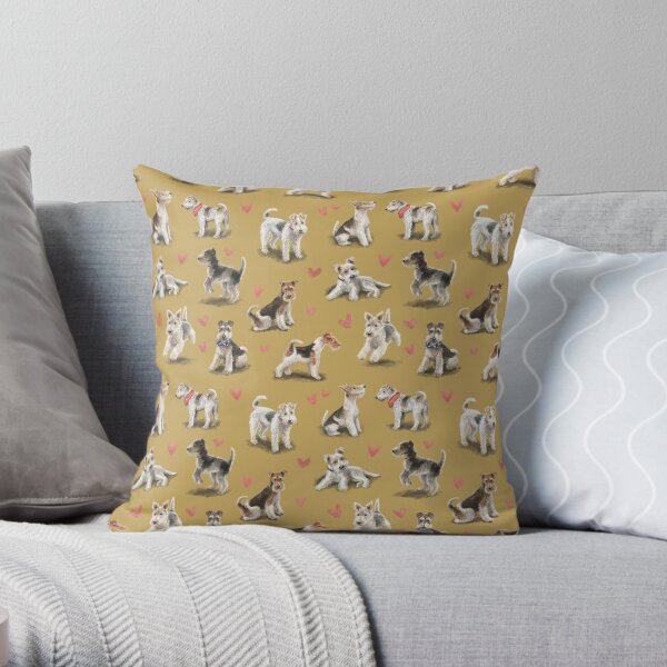 The Fox Terrier Throw Pillow