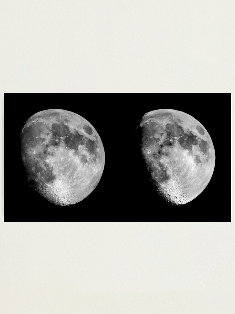 Alternate view of Moon in 3D Photographic Print