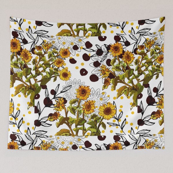 Item preview, Sunflower Dark Brown Orange Yellow Jungle  designed and sold by BohoMoon.