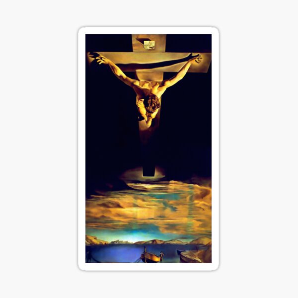 Dali - Christ of Saint John of the Cross 1951 - Artwork Reproduction Sticker