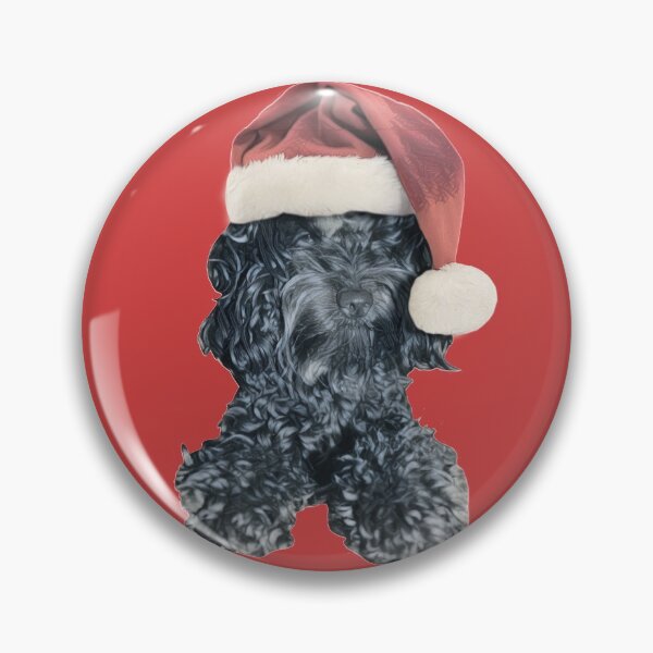 Item preview, Cockapoo in a Christmas Santa Hat (Red) designed and sold by LearsInteriors.