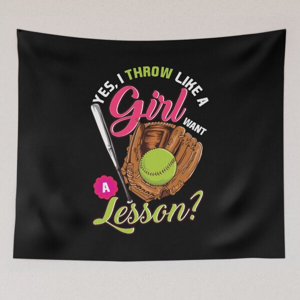 Item preview, Yes I Throw Like a Girl Want a Lesson? Pitcher Pun designed and sold by perfectpresents.
