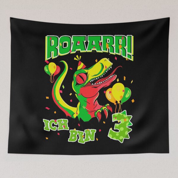 Item preview, 3rd birthday dinosaur ROAR! 3 years boy girl dinosaur designed and sold by Renergie.