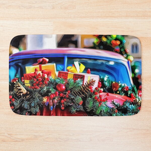 Item preview, Old-time Car Decorated for Christmas designed and sold by RitaMaye.