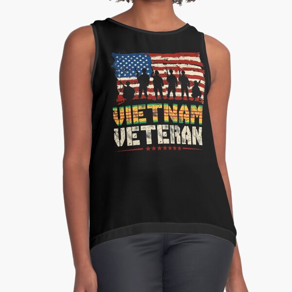 Mens tank top Vietnam Veteran decal sleeveless muscle tee shirt 