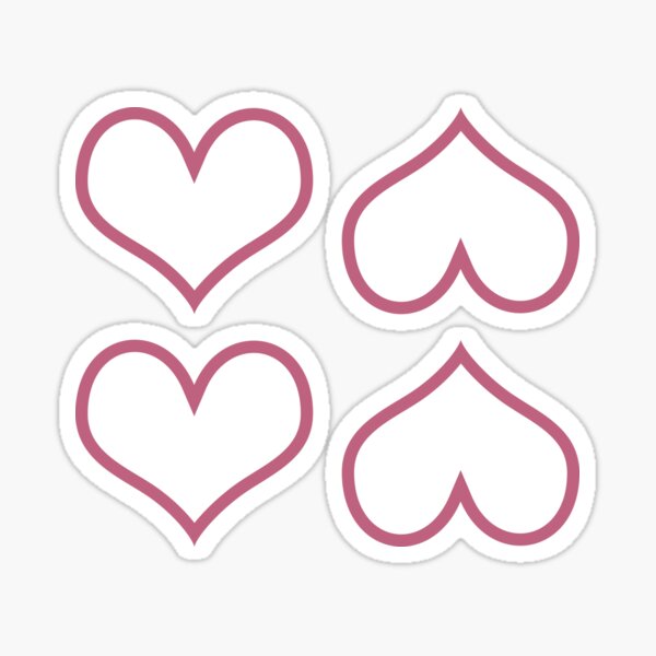 Pink Aesthetic Heart Sticker for Sale by ind3finite