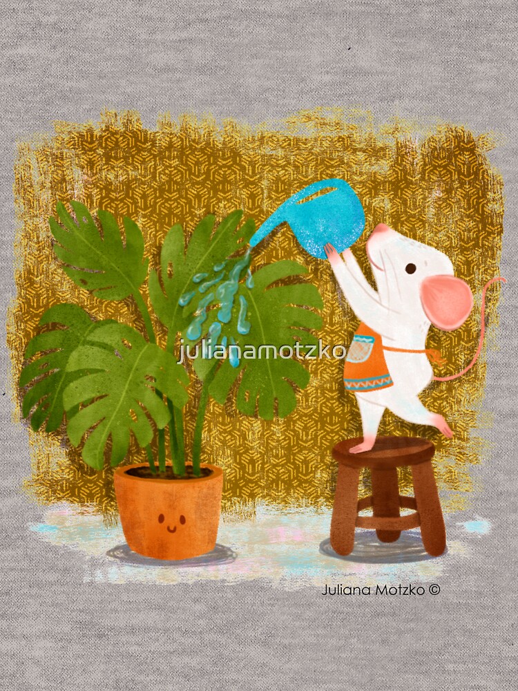 Mice watering the plants by julianamotzko
