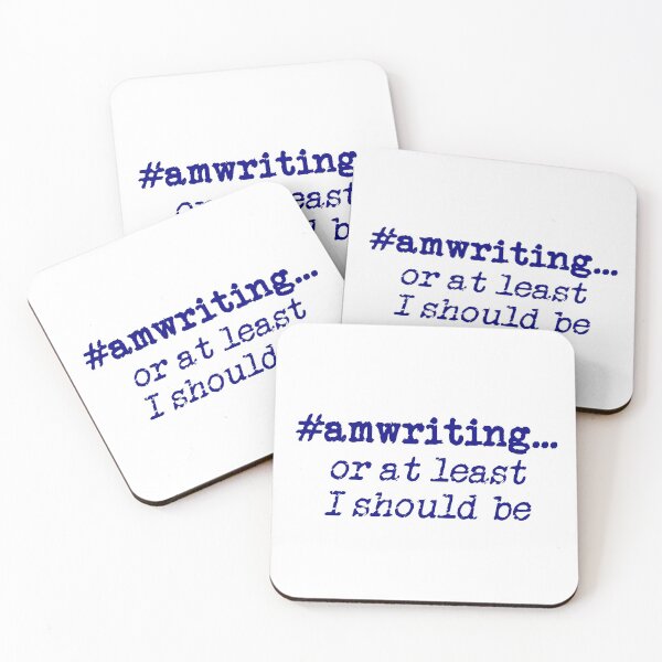 Item preview,  #amwriting... or at least I should be Navy designed and sold by TeaRoseWriter.
