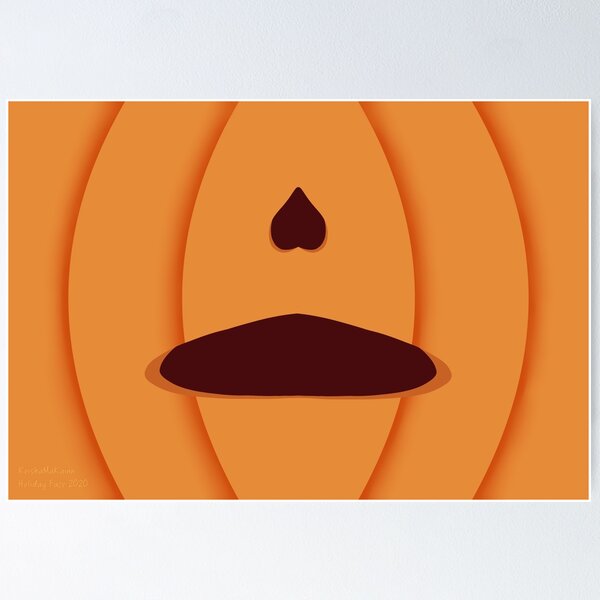 Item preview, Gasp Pumpkin unlit Face designed and sold by KeishaMaKainn.